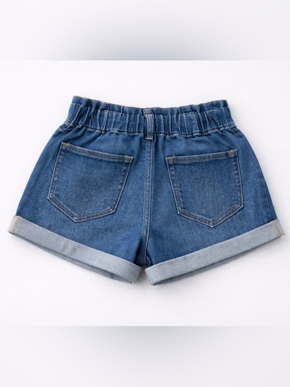 Cello Denim Shorts Size Small High Rise Elastic Waist Distressed Cuffed Shorts - Picture 3 of 4